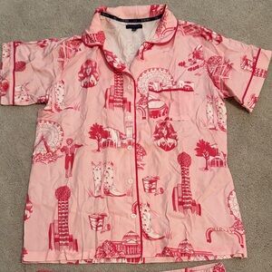 Katie Kime Dallas Toile Print Pajama Set